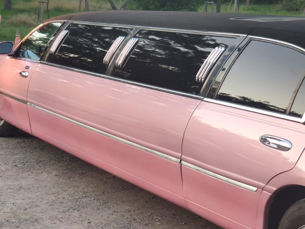 Růžová limuzína až pro 8 osob