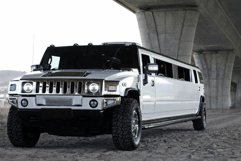 White Queen Hummer limo