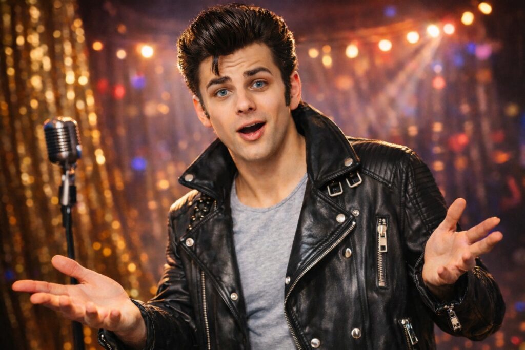 Retro rock'n'roll strip show